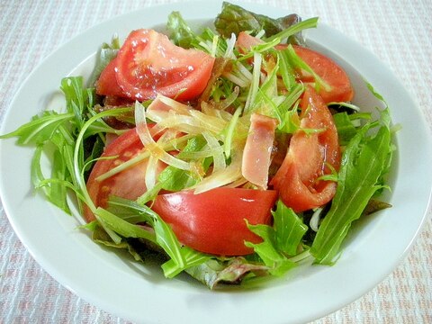 ☆水菜とトマトのヘルシーサラダ☆